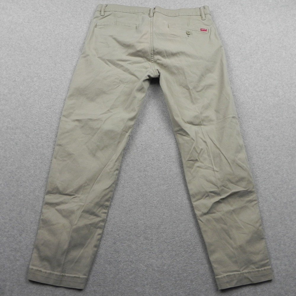 Levis XX Chino Standard Taper Pants Mens 33x27 Tan Khaki Stretch Cotton Twill - Picture 11 of 12